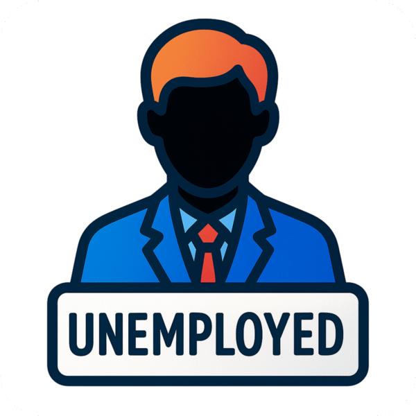 Unemployed man icon PNG with white background – download free
