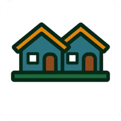 Villas house icon PNG with transparent background for real estate and architecture projects – DehraFlicks free asset