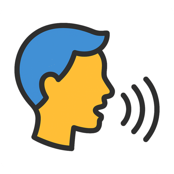 voice speaking icon transparent PNG – podcast and audio UI element