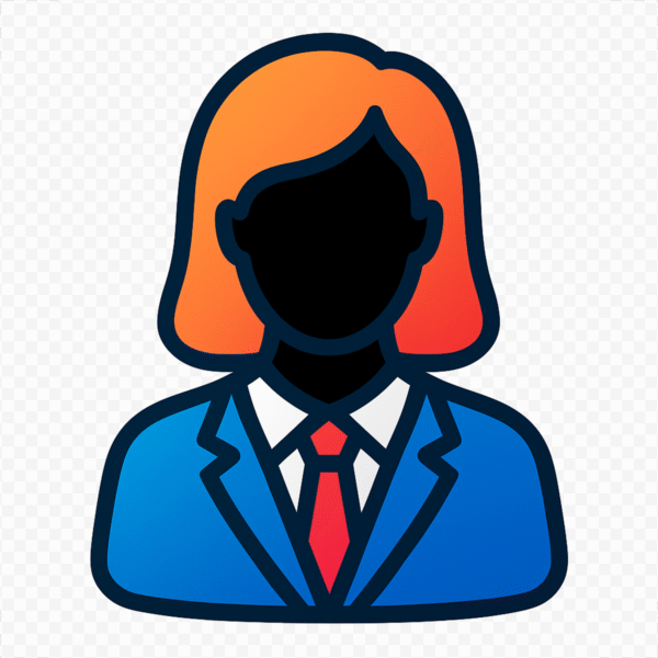Flat women icon PNG with background – ideal for apps, websites, and presentation design.
