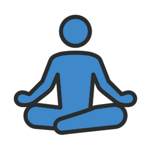 Yoga icon with background PNG – free download for wellness or meditation design