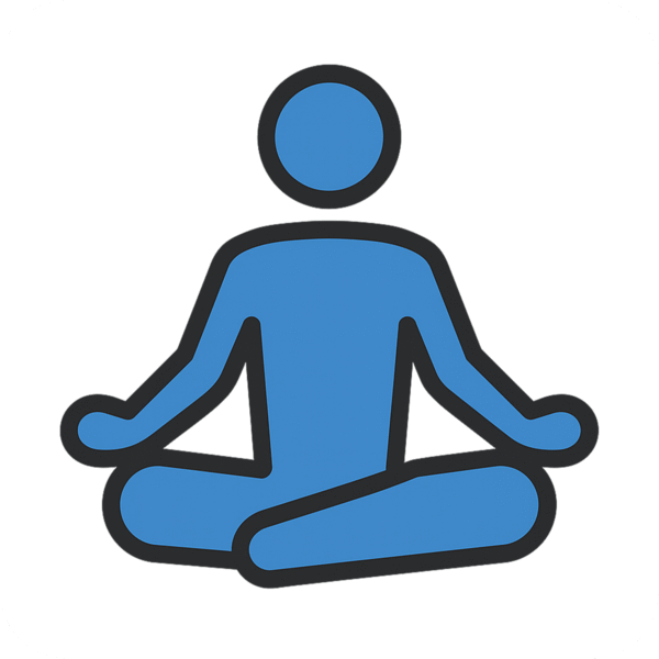 Yoga icon with background PNG – free download for wellness or meditation design