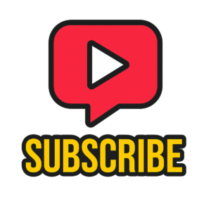 YouTube red subscribe button icon with background transparent PNG