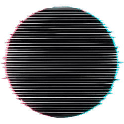 Retro Circle Glitch Transparent PNG background for vintage digital distortions, glitch art overlays, and cyberpunk effects