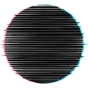 Retro Circle Glitch Transparent PNG background for vintage digital distortions, glitch art overlays, and cyberpunk effects