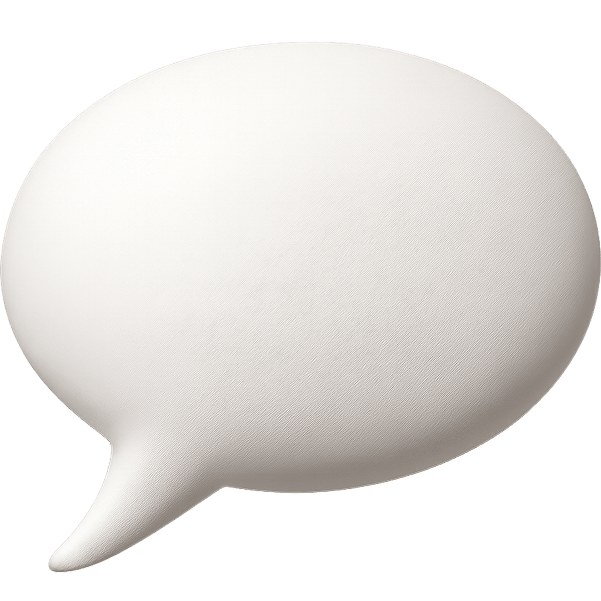 3D Speech Bubble Transparent PNG – Free Download for Design and Editing