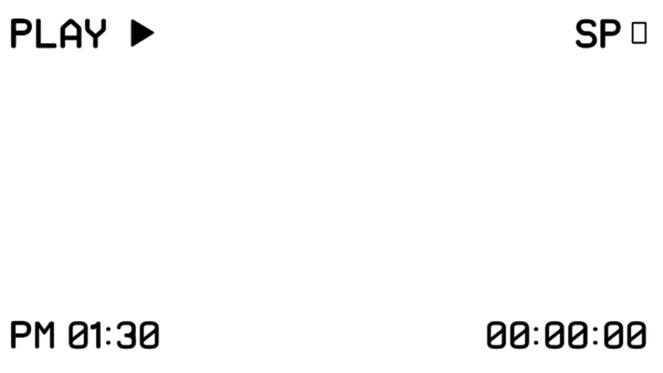 90s Camcorder Frame Transparent PNG background for vintage video overlays, VHS-style frames, and retro recording effects