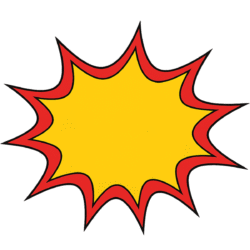 Comic Boom Shape Transparent PNG – Free Download for Design and Editing