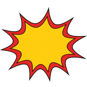 Comic Boom Shape Transparent PNG – Free Download for Design and Editing