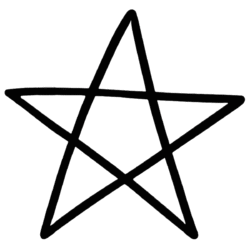 Hand-Drawn Star Doodle Transparent PNG background for creative sketch designs and overlays