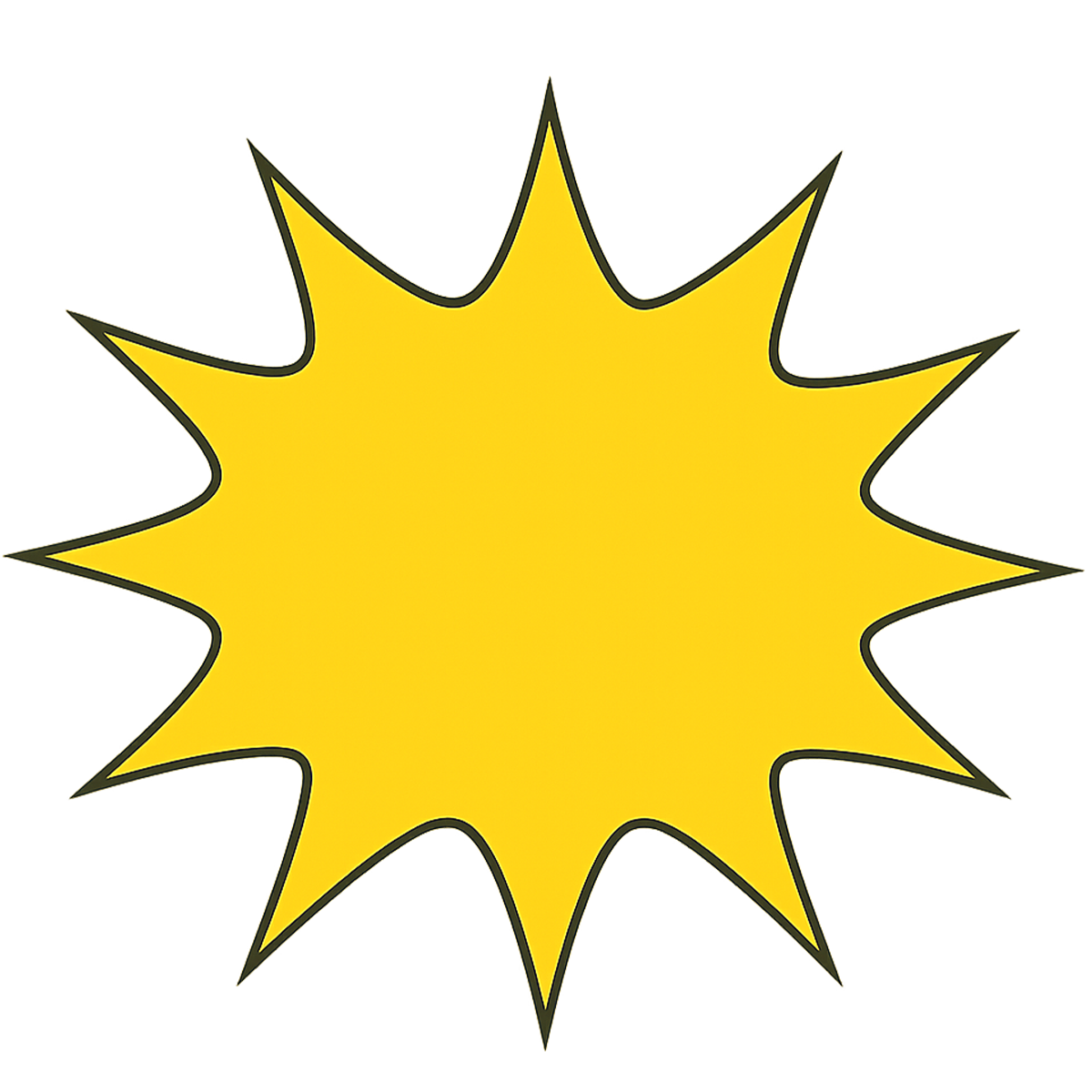 Jagged Starburst Transparent PNG – Free Download for Labels and Creative Designs
