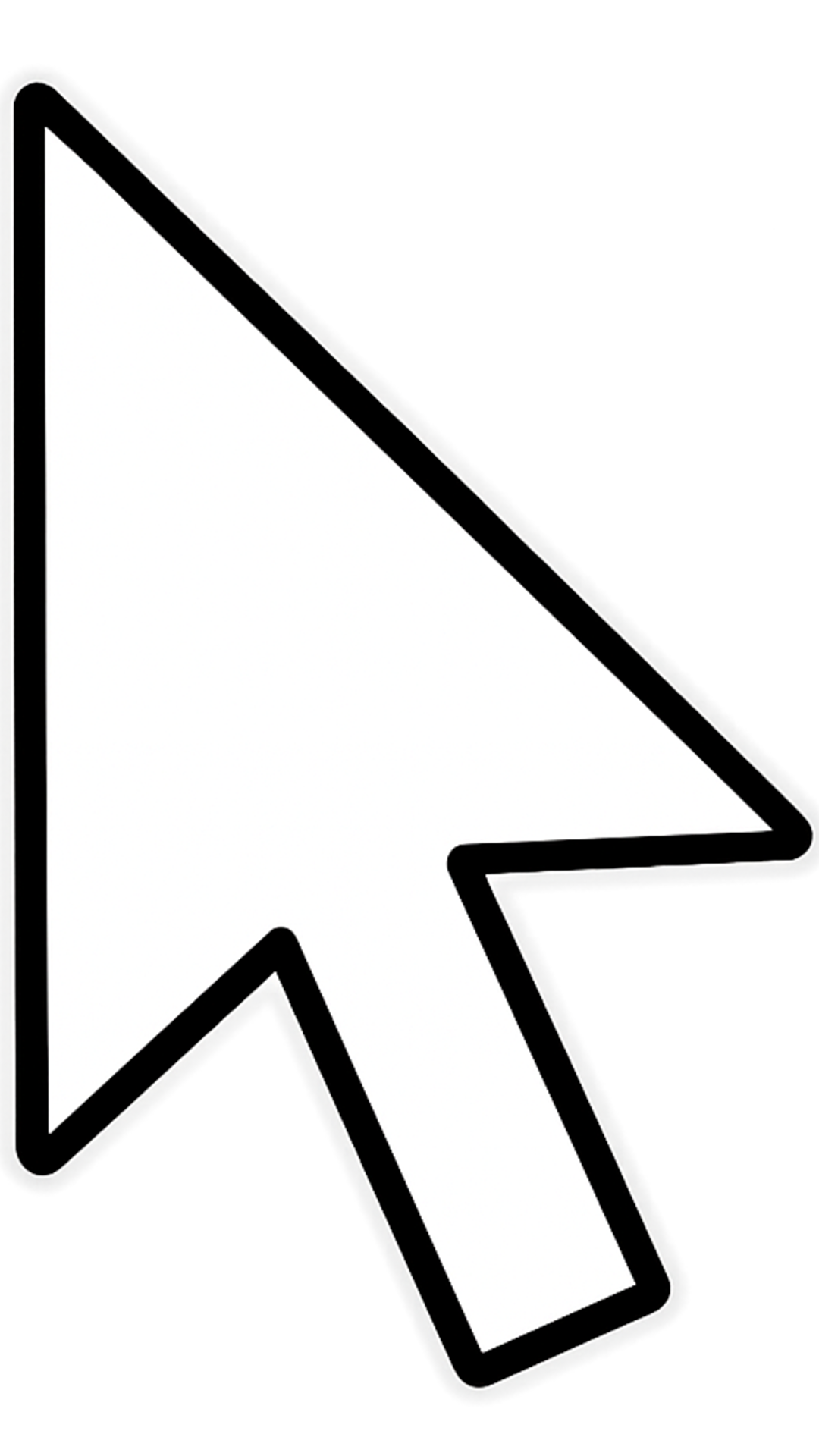 Minimal arrow pointer transparent PNG for digital design and UI projects
