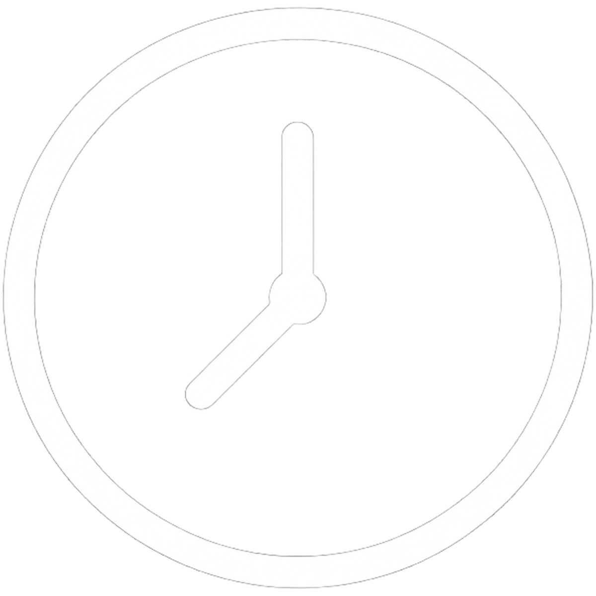 Minimal clock icon transparent PNG for digital design and UI projects