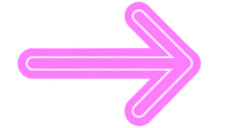 Neon glowing arrow transparent PNG for digital design and creative projects