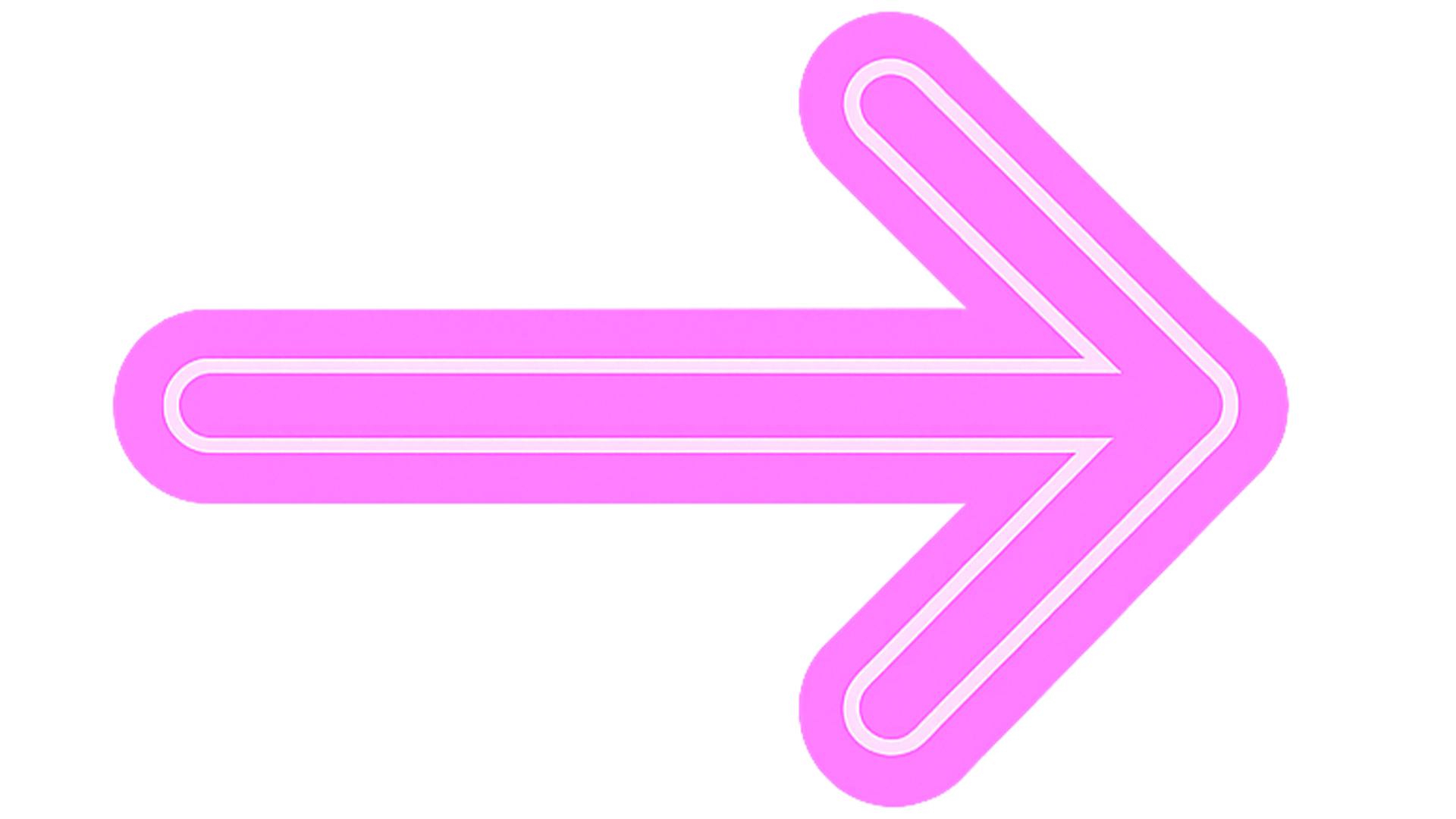 Neon glowing arrow transparent PNG for digital design and creative projects