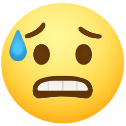 Nervous emoji transparent PNG for digital design and messaging projects