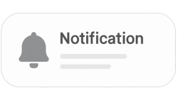 Notification popup transparent PNG for digital design and UI projects