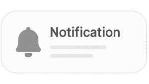 Notification popup transparent PNG for digital design and UI projects