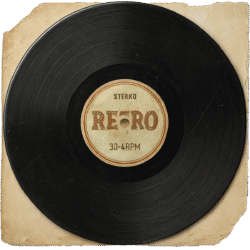 Old vinyl record transparent PNG for music and creative design projects