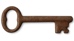 Old vintage key transparent PNG for creative design and digital artwork