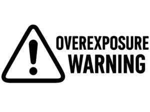 Overexposure warning transparent PNG for video and photo editing