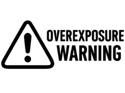 Overexposure warning transparent PNG for video and photo editing