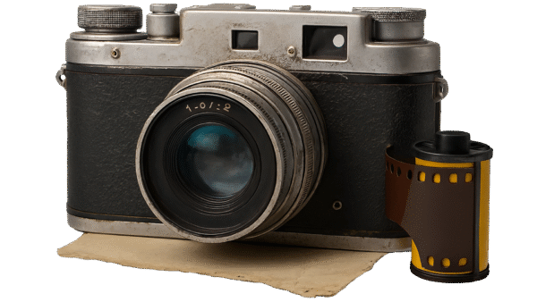 Vintage Camera Transparent PNG – Free Download for Design and Editing