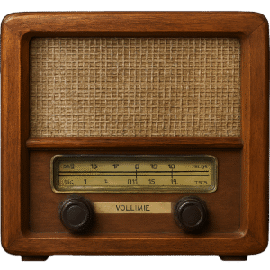Vintage Radio Transparent PNG – Free Download for Design and Editing