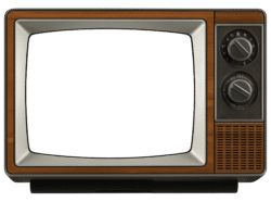 Vintage TV Frame transparent PNG free download for retro designs
