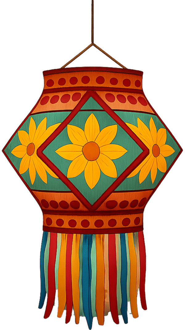 Akash Kandil transparent PNG free download – colorful Diwali lantern decoration