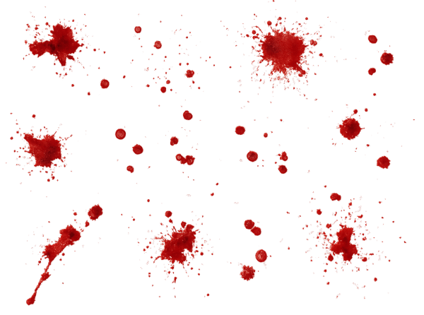 Blood Splatters Transparent PNG – Free Horror Overlay for Video Editing & Graphic Design
