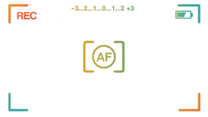 Camera viewfinder gradient PNG with transparent background for video overlays, photography frames, and UI designs