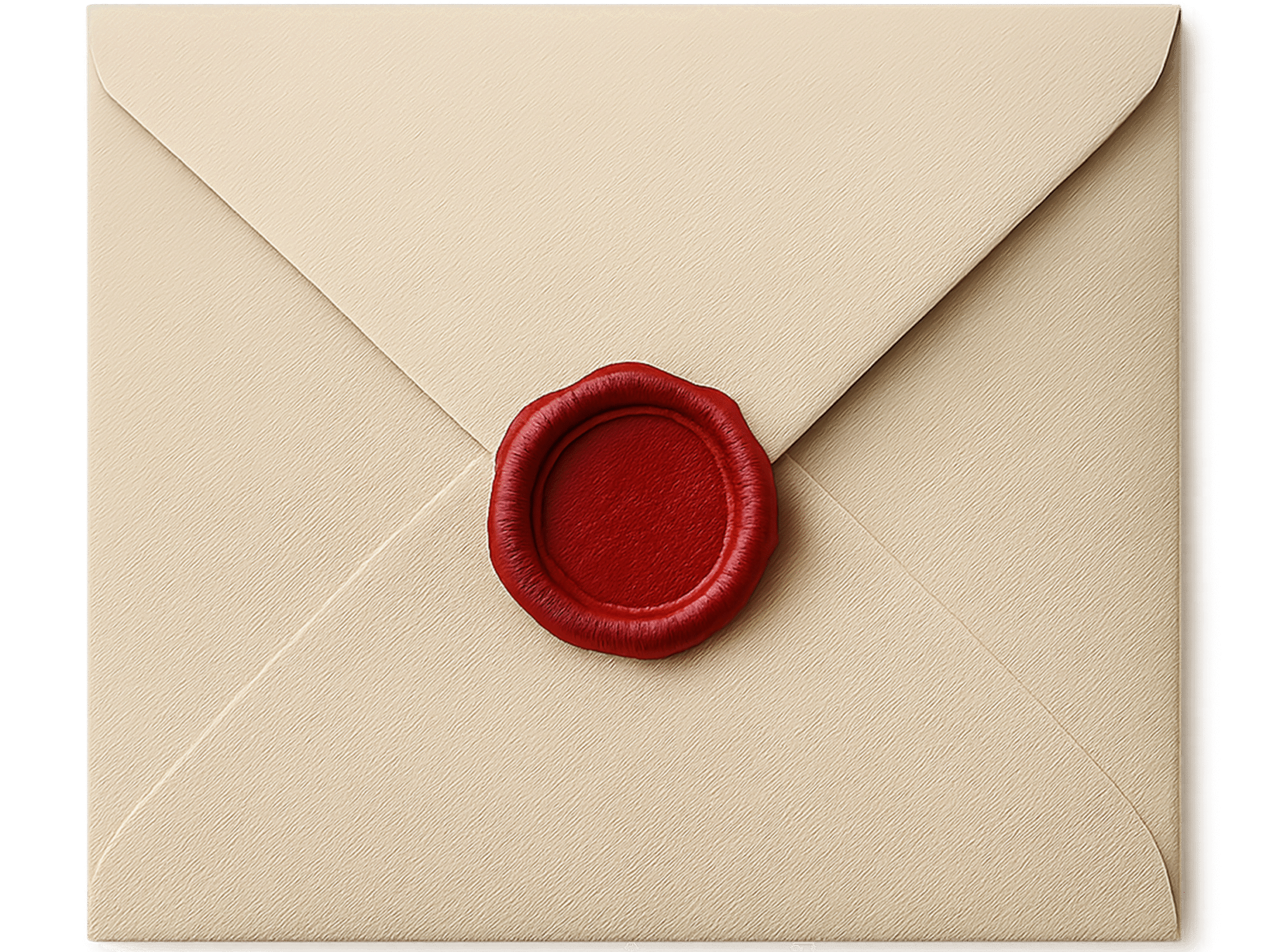 Closed envelope transparent PNG for digital design, stationery, and communication projects