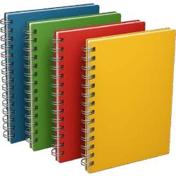 Colorful study notebook transparent PNG free download
