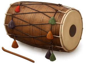 Free Dhol Transparent PNG – Traditional Drum for Festive Design & Video Editing