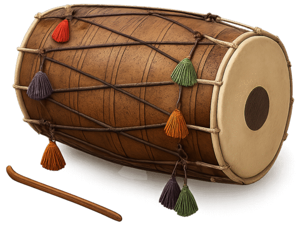 Free Dhol Transparent PNG – Traditional Drum for Festive Design & Video Editing