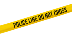 Do Not Cross realistic police tape PNG with transparent background for crime scene overlays and warning designs
