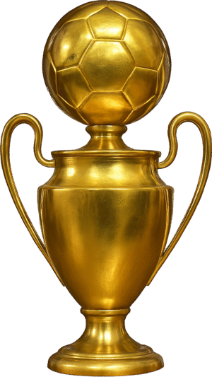 Football Champions League PNG with transparent background for sports designs and victory graphics