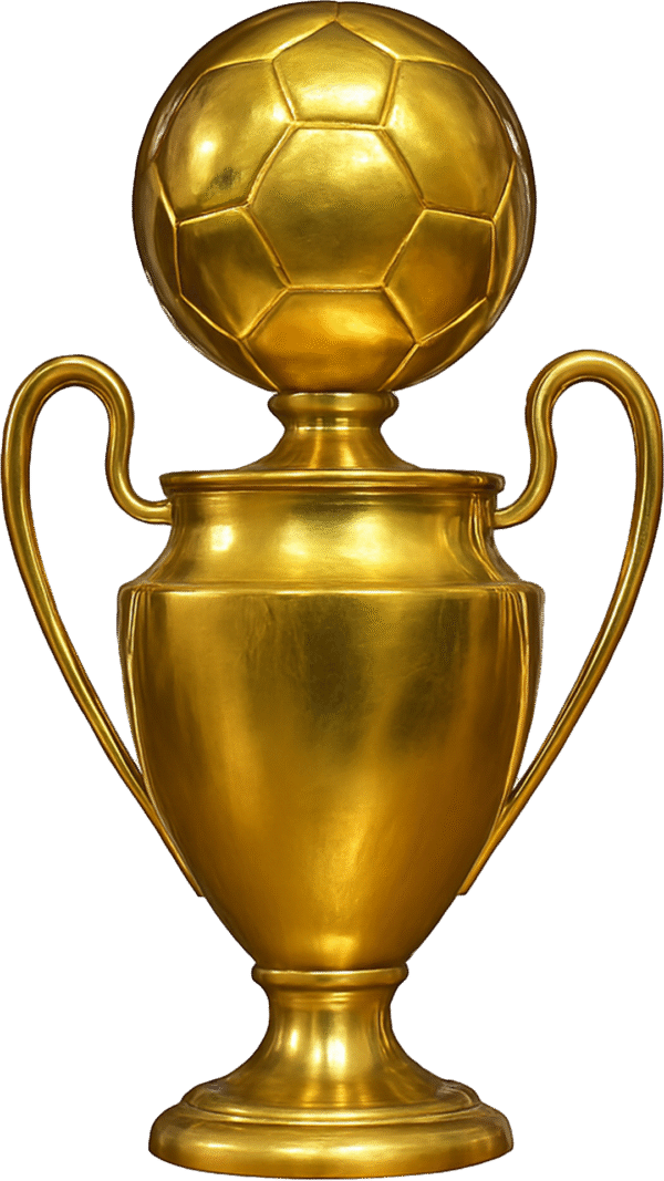 Football Champions League PNG with transparent background for sports designs and victory graphics