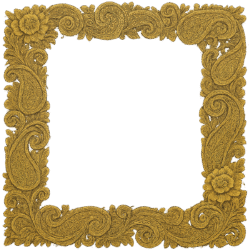 Golden Floral Border Transparent PNG – Free Decorative Design Element