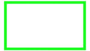 Green screen chroma frame PNG with transparent background for video overlays and editing projects
