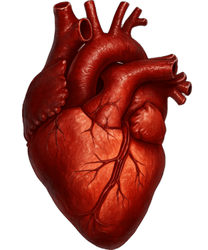 Human Heart Realistic Transparent PNG – Free Download for Medical and Creative Designs