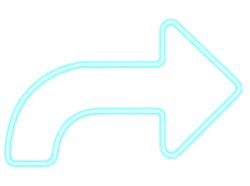 Neon arrow transparent PNG for digital design and creative projects