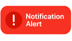 Notification alert transparent PNG for digital design and UI projects