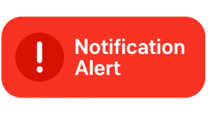 Notification alert transparent PNG for digital design and UI projects