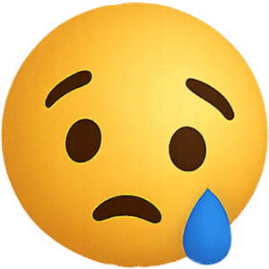 Sad 3D Emoji Transparent PNG – Free Reaction Overlay for Video Editing & Graphic Design