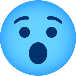 Shock Blue Emoji Transparent PNG – Free Download