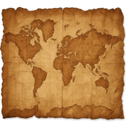Vintage world map transparent PNG free download for design and decor