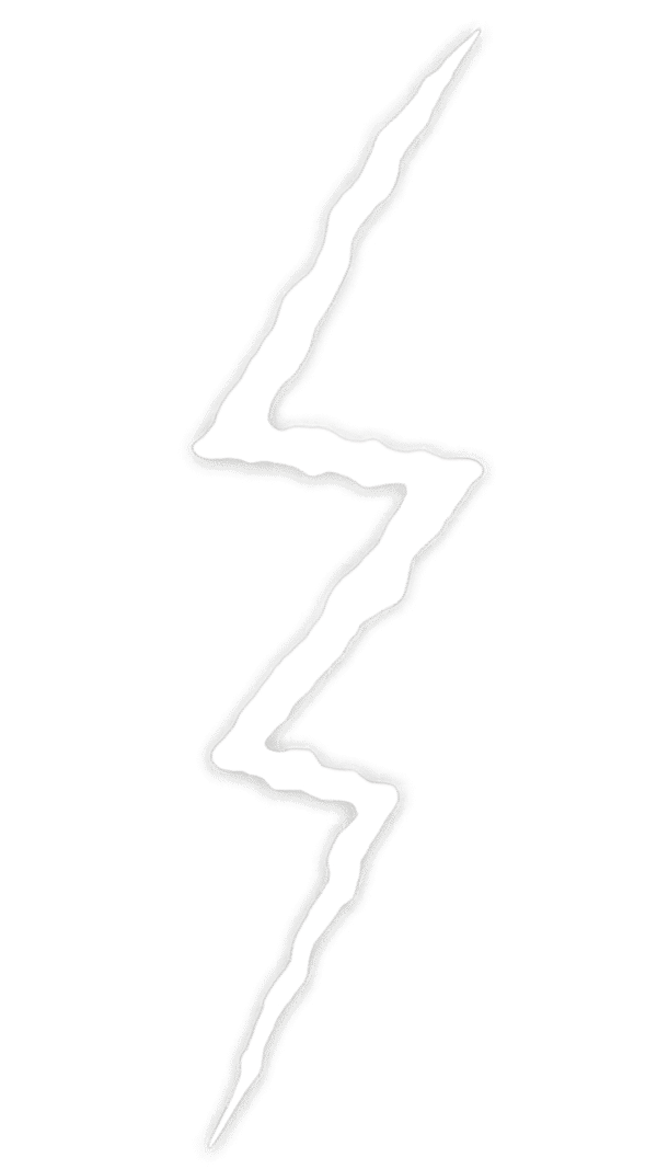 White lightning crack PNG with transparent background for energy and impact effects