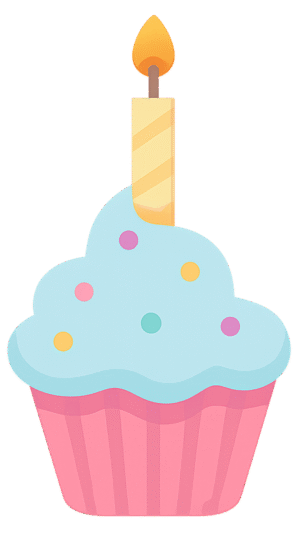 Birthday Cupcake PNG – Transparent Background Birthday cupcake PNG transparent background